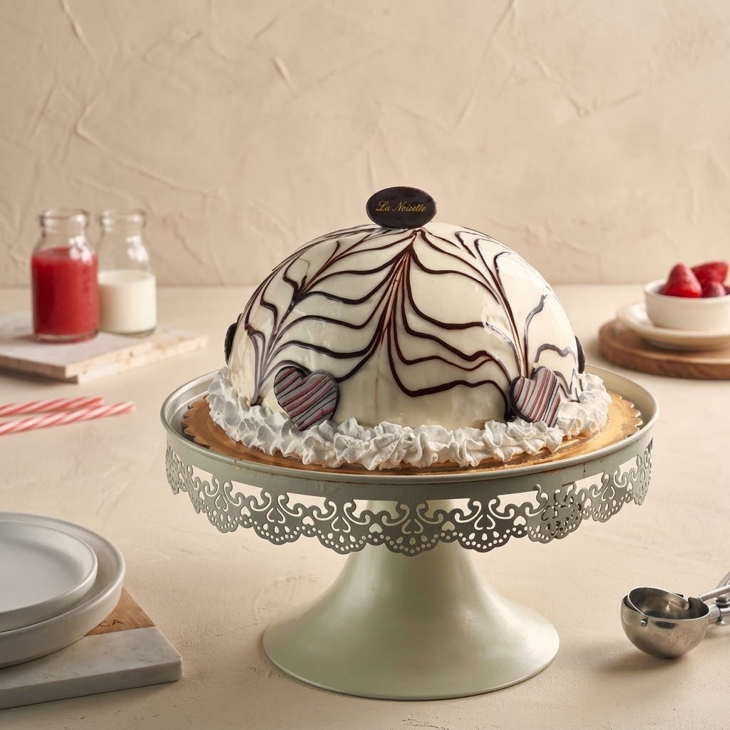 Strawberry & Mango Ice Cream Half-Sphere Torte